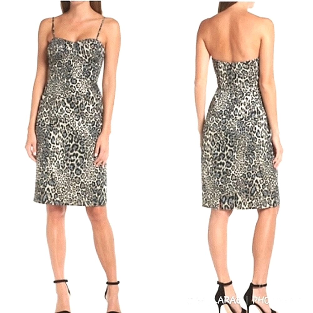 J. Crew Metallic Leopard Print Dress